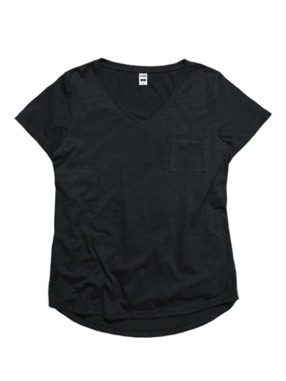 Tokyo Darling Black V-Neck Pocket Tee size S